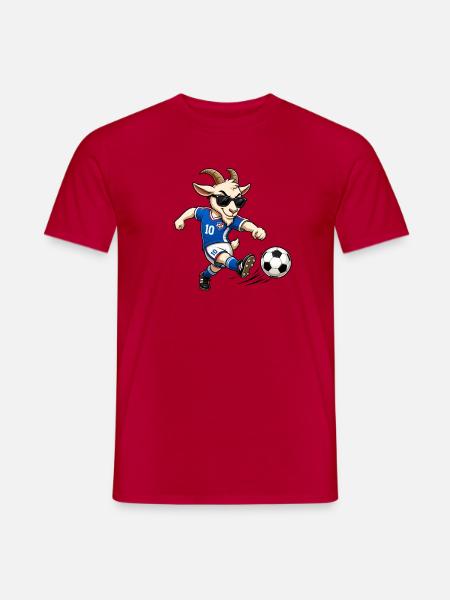 G.O.A.T. Fußballziege - Männer T-Shirt - Rot