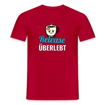 Release überlebt — Shirt für DevOps & Teams - Männer T-Shirt - Rot - Vorne - AI Model Male 178 dark (178cm)