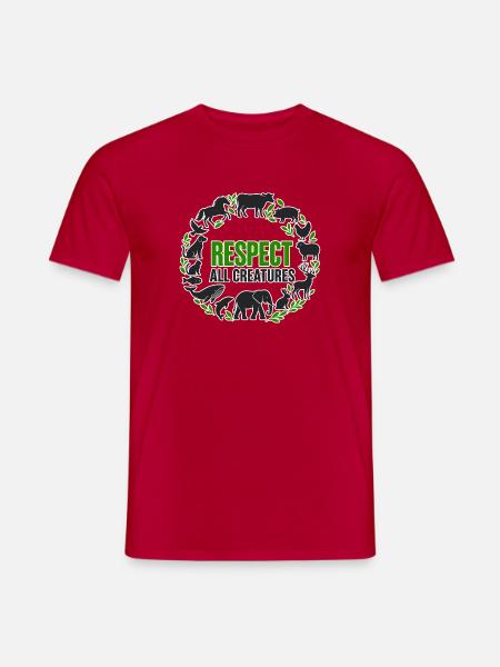Respekt vor allen Kreaturen - Männer T-Shirt - Rot