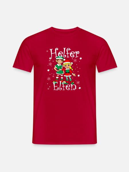 Helfer Elfen - Männer T-Shirt - Rot