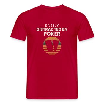 Poker Geschenk Hobby Kartenspieler Lustig Shirt - Männer T-Shirt - Rot - Vorne - AI Model Male 178 dark (178cm)