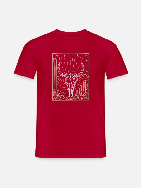 Weisse Büffel - Männer T-Shirt - Rot