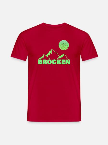 Brocken als Bergsteigen - Männer T-Shirt - Rot
