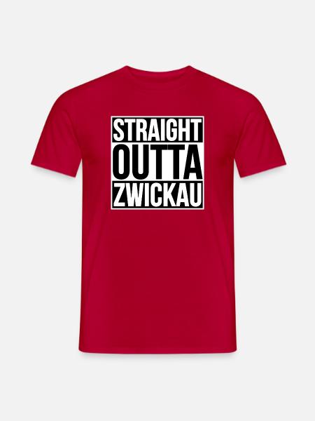 Zwickau Stadtstolz Blocktypografie - Männer T-Shirt - Rot