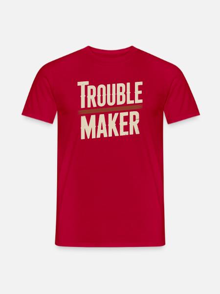 Troublemaker Frechdachs Rabauke Geschwister Kinder - Männer T-Shirt - Rot