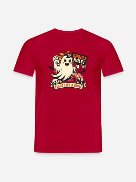 Geist Halloween Kämpferin - Männer T-Shirt - Rot