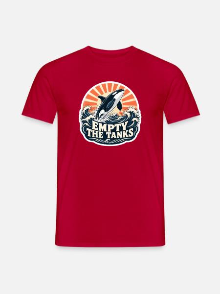 Orca Schutz – Empty the Tanks - Männer T-Shirt - Rot