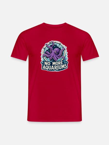 Oktopus – Keine Aquarien mehr - Männer T-Shirt - Rot