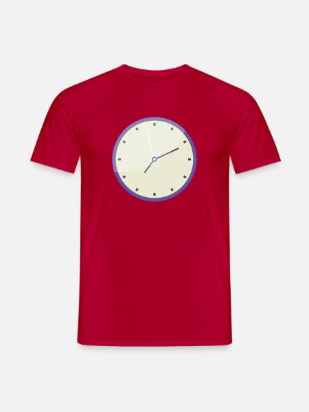 Uhr - Männer T-Shirt - Rot