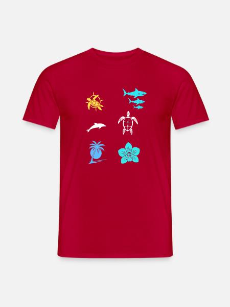 Tropische Südsee Urlaub - Männer T-Shirt - Rot