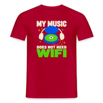 Cd-sammler Kompaktplatte Physisches Medium - Männer T-Shirt - Rot - Vorne - AI Model Male 178 dark (178cm)