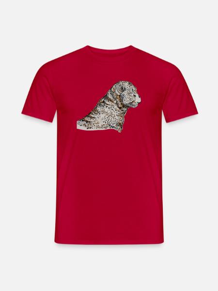 Leopard - Männer T-Shirt - Rot