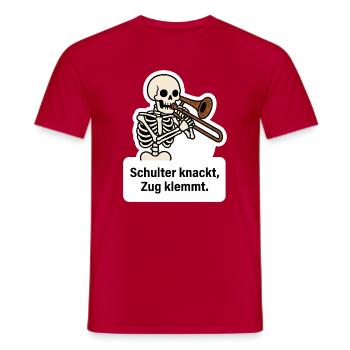 Posaune Arthrose T-Shirt Schulter knackt - Männer T-Shirt - Rot - Vorne - AI Model Male 178 dark (178cm)