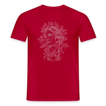 Antike griechische Statue – Efeu Dark Academia Shi - Männer T-Shirt - Rot - Vorne - AI Model Male 178 dark (178cm)