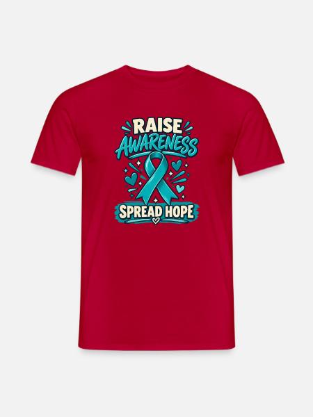 Bewusstsein Schaffen Hoffnung Verbreiten Teal - Männer T-Shirt - Rot