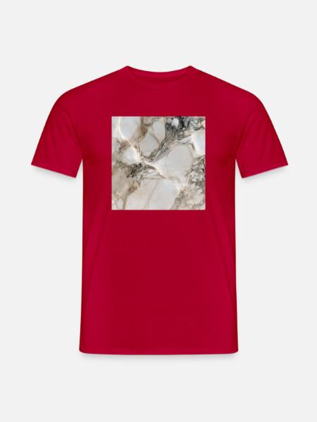 Eleganter Wolkenmarmor - Männer T-Shirt - Rot