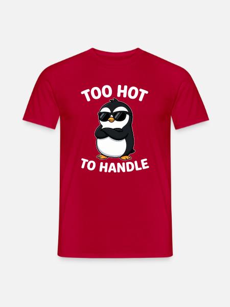 Pinguin Too Hot To Handle Sonnenbrille - Männer T-Shirt - Rot