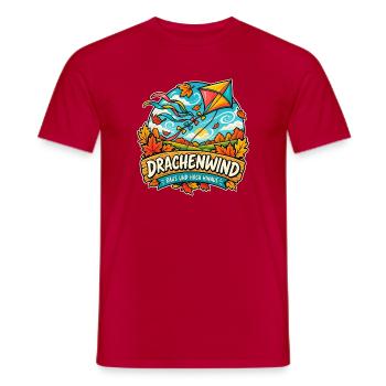 Drachenwind – Raus und hoch hinaus - Männer T-Shirt - Rot - Vorne - AI Model Male 178 dark (178cm)