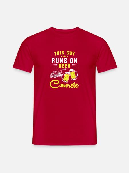 Beton Betonfertiger Betonmischer - Männer T-Shirt - Rot