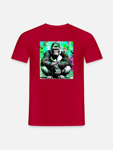 Gorilla - Männer T-Shirt - Rot