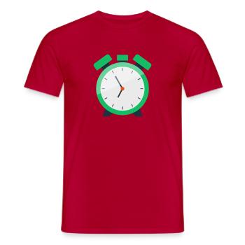 Wecker - Männer T-Shirt - Rot - Vorne - AI Model Male 178 dark (178cm)