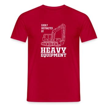 Baustelle Baggerfahrer Baggern - Männer T-Shirt - Rot - Vorne - AI Model Male 178 dark (178cm)