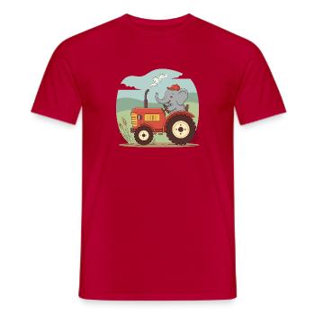 Traktor / Traktor / Traktor - Männer T-Shirt - Rot - Vorne - AI Model Male 178 dark (178cm)