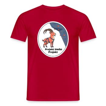 Projekt bleibt Projekt Klettern Shirt - Männer T-Shirt - Rot - Vorne - AI Model Male 178 dark (178cm)