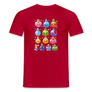 Kawaii Zaubertränke | Magie & Fantasy - Männer T-Shirt - Rot - Vorne - AI Model Male 178 dark (178cm)