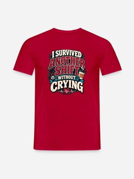 Nurse Shift - Männer T-Shirt - Rot