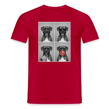 Hunde Boxer Hund - Männer T-Shirt - Rot - Vorne - AI Model Male 178 dark (178cm)