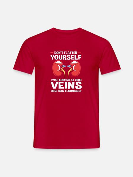 Dialyse-Techniker - Männer T-Shirt - Rot