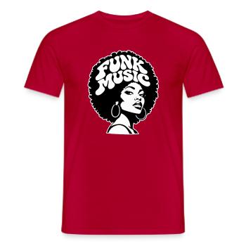 Funk Musik - Männer T-Shirt - Rot - Vorne - AI Model Male 178 dark (178cm)
