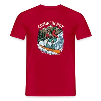 Comin In Hot – Snowboarder-Snowboard-Liebhaber - Männer T-Shirt - Rot - Vorne - AI Model Male 178 dark (178cm)