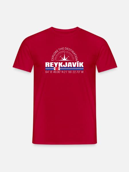 Reykjavik - Männer T-Shirt - Rot