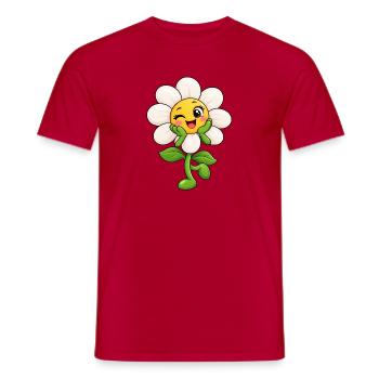 Zwinkernder Daisy-Sonnenstrahl - Männer T-Shirt - Rot - Vorne - AI Model Male 178 dark (178cm)