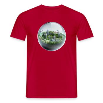 Glass Sphere - Männer T-Shirt - Rot - Vorne - AI Model Male 178 dark (178cm)