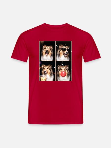 Hunde Collie Hund - Männer T-Shirt - Rot
