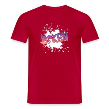 BikeKen Splash Gradient - Männer T-Shirt - Rot - Vorne - AI Model Male 178 dark (178cm)