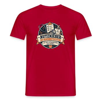 Nutznießer des Gesundheitssystems - Männer T-Shirt - Rot - Vorne - AI Model Male 178 dark (178cm)