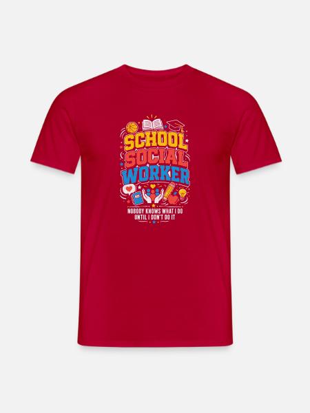 Schulsozialarbeiter Kraft - Männer T-Shirt - Rot