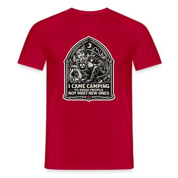Camping Um Menschen Zu Vermeiden Introvert - Männer T-Shirt - Rot - Vorne - AI Model Male 178 dark (178cm)