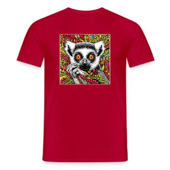 Lemur - Männer T-Shirt - Rot - Vorne - AI Model Male 178 dark (178cm)
