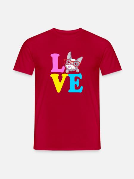 Boston Terrier - Männer T-Shirt - Rot