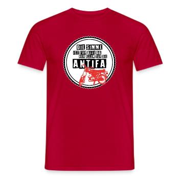 Die Simme ist für alle da (dunkel) - Männer T-Shirt - Rot - Vorne - AI Model Male 178 dark (178cm)