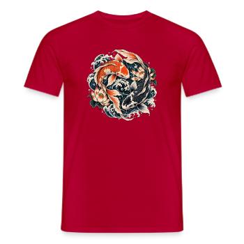 Lucky Koi - Männer T-Shirt - Rot - Vorne - AI Model Male 178 dark (178cm)