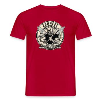 Zahnfee Krieger: Zähne Kaufen - Männer T-Shirt - Rot - Vorne - AI Model Male 178 dark (178cm)