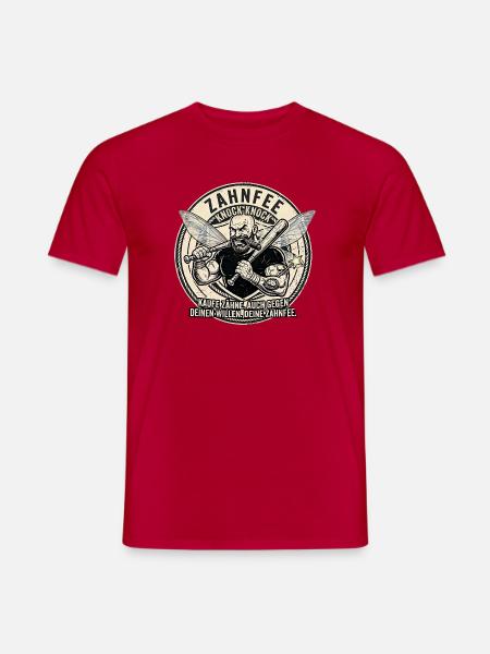 Zahnfee Krieger: Zähne Kaufen - Männer T-Shirt - Rot