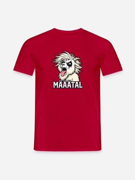 METAL-ziege - Männer T-Shirt - Rot