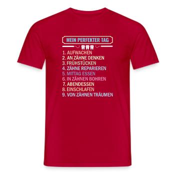 Zahnarzt Zahnhygieniker Zahnarztpraxis stomatologe - Männer T-Shirt - Rot - Vorne - AI Model Male 178 dark (178cm)